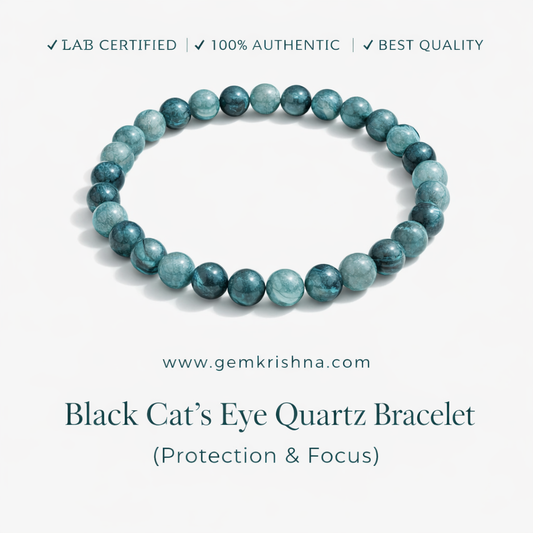 Black Cat’s Eye Quartz Bracelet (Protection & Focus) premium GemKrishna product cover