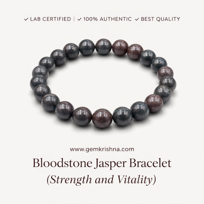 Bloodstone Jasper Bracelet (Strength and Vitality) premium GemKrishna product cover