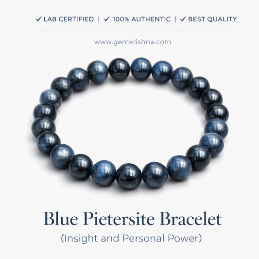 Blue Pietersite Bracelet (Insight and Personal Power) premium GemKrishna product cover