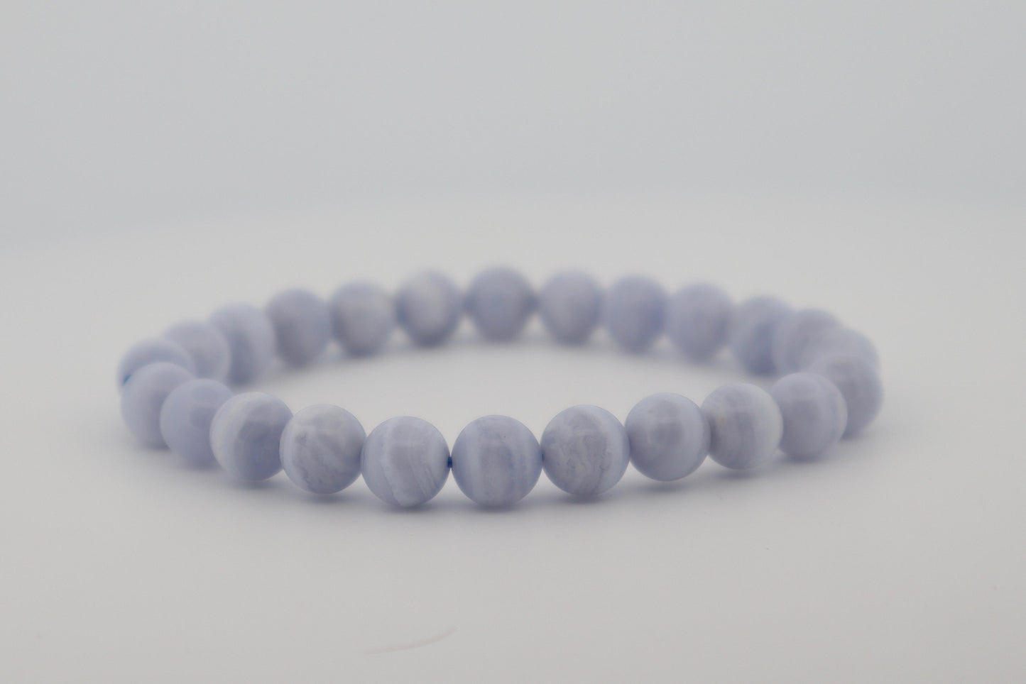 Blue Lace Agate Bracelet (Expression and Peace) 💬🕊️