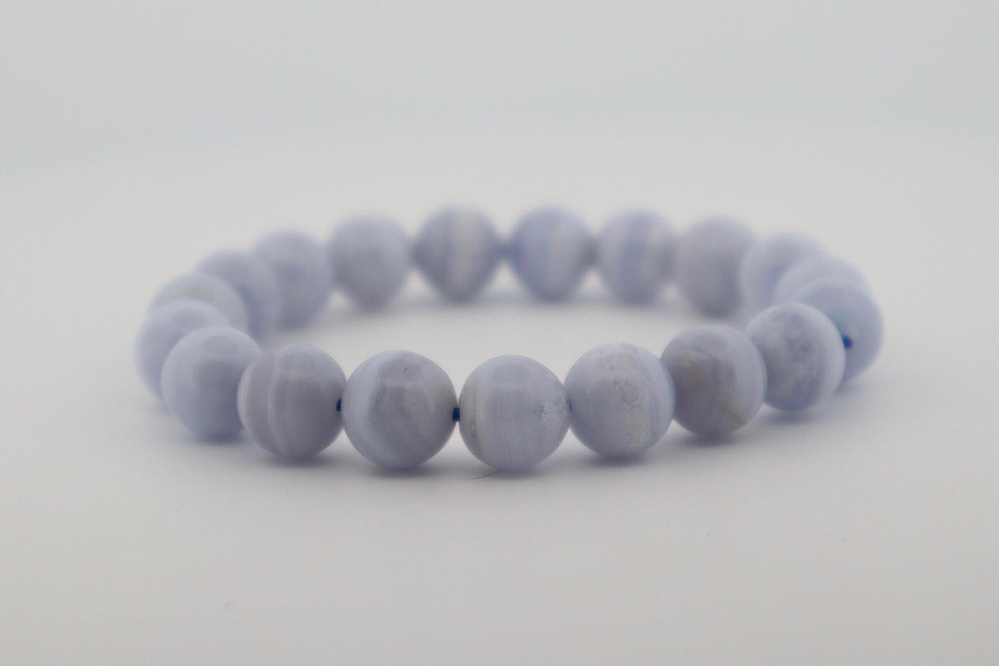 Blue Lace Agate Bracelet (Expression and Peace) 💬🕊️