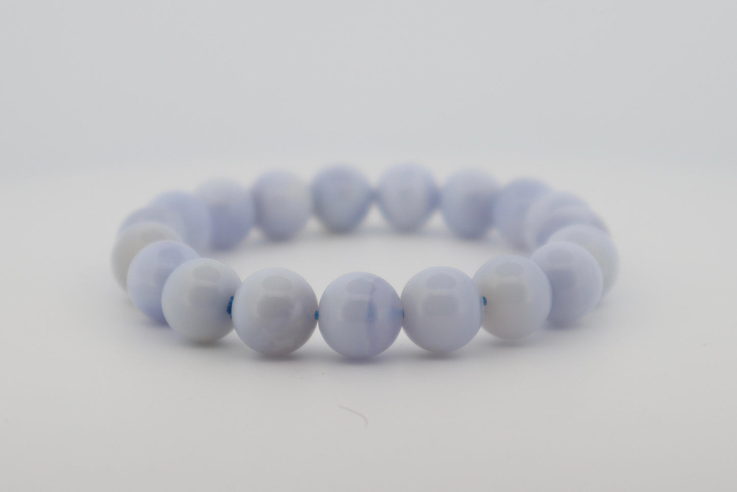 Blue Lace Agate Bracelet (Expression and Peace) 💬🕊️