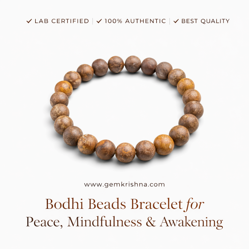 Bodhi Beads Bracelet for Peace, Mindfulness & Awakening premium GemKrishna product cover