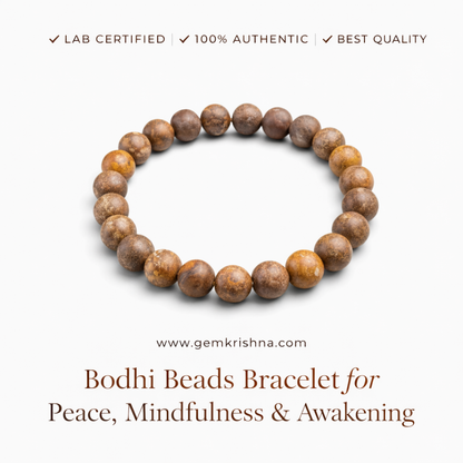 Bodhi Beads Bracelet for Peace, Mindfulness & Awakening premium GemKrishna product cover