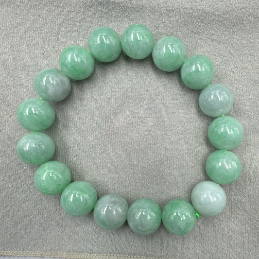 Natural Jadeite Bracelet   12 mm