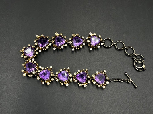 Amethyst Silver Bracelet