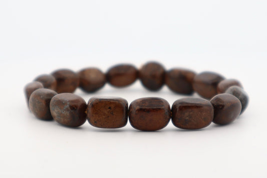 Bronzite Rectangle Tumble Bracelet – Protection, Grounding & Inner Strength