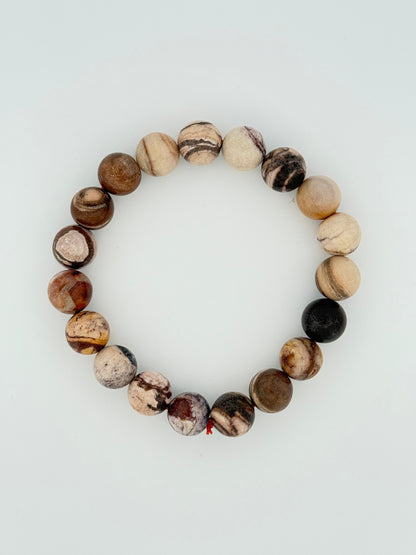 Brown Zebra Jasper Bracelet (Boosts Physical Endurance and Energy Levels) 🐾💪