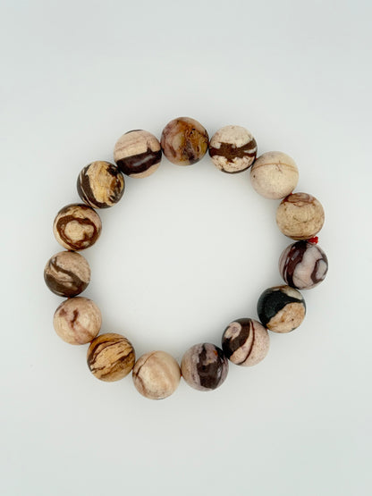 Brown Zebra Jasper Bracelet (Boosts Physical Endurance and Energy Levels) 🐾💪