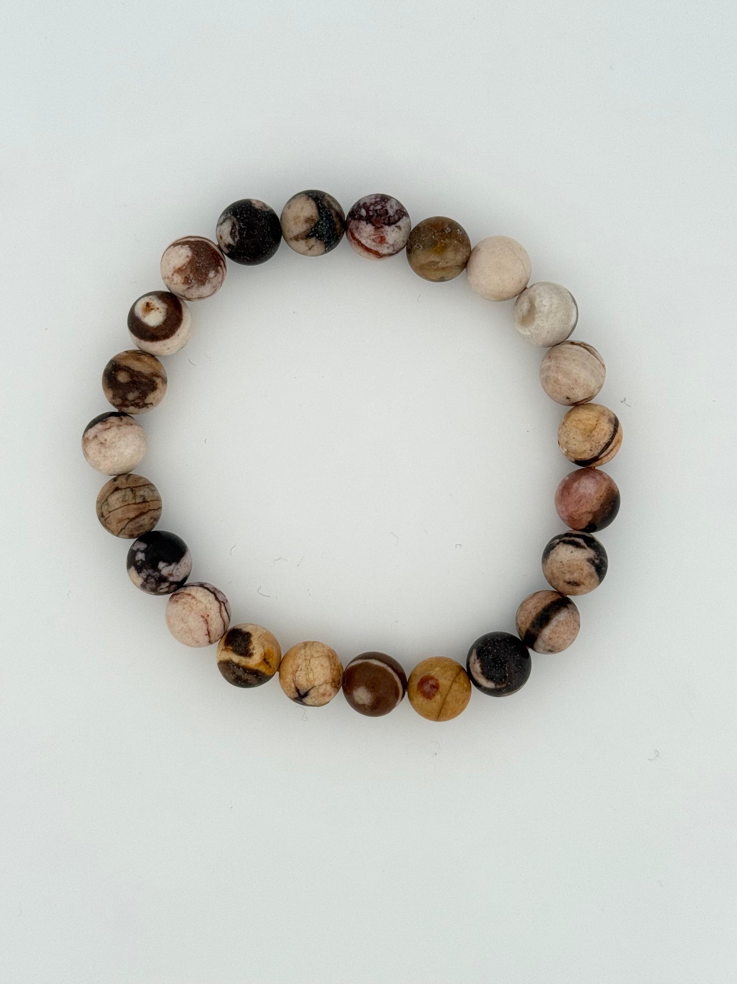 Brown Zebra Jasper Bracelet (Boosts Physical Endurance and Energy Levels) 🐾💪