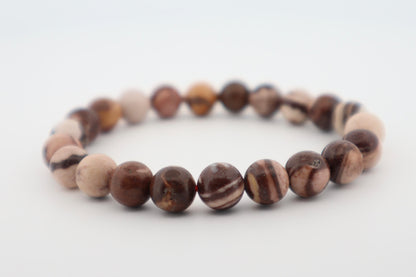 Brown Zebra Jasper Bracelet (Boosts Physical Endurance and Energy Levels) 🐾💪