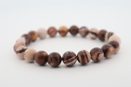 Brown Zebra Jasper Bracelet (Boosts Physical Endurance and Energy Levels) 🐾💪