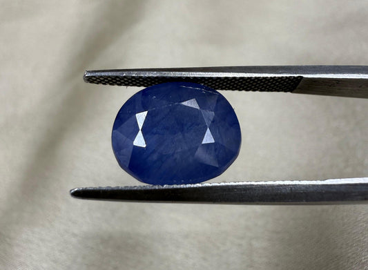 Madagascar Natural Blue Sapphire Glass Filling Treatment  7.45 carat