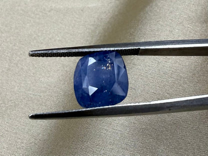 Natural Blue Sapphire  Cushion Oval  Mixed Cut  6.07 carat