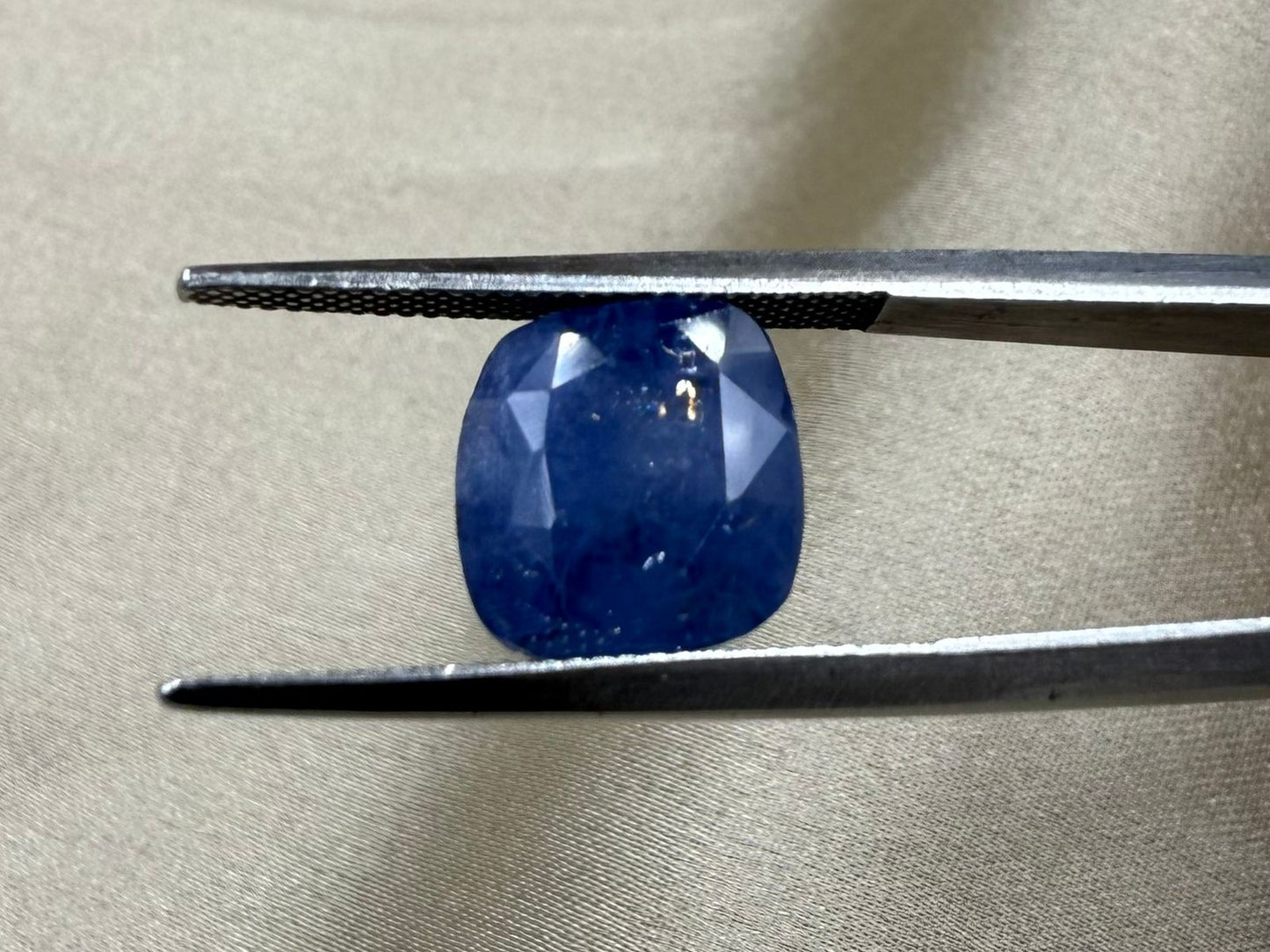 Natural Blue Sapphire  Cushion Oval  Mixed Cut  6.07 carat