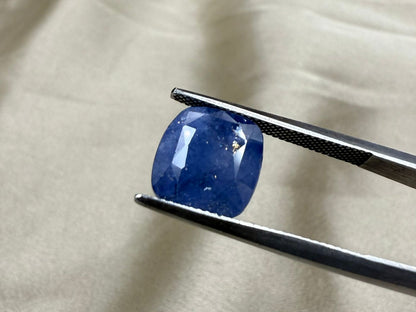 Natural Blue Sapphire  Cushion Oval  Mixed Cut  6.07 carat