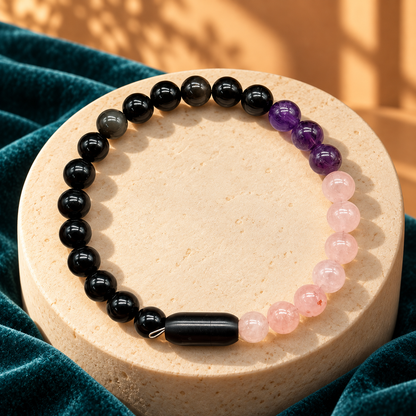 Calm, Love & Protection Natural Gemstone Bracelet with Lab Report | GemKrishna