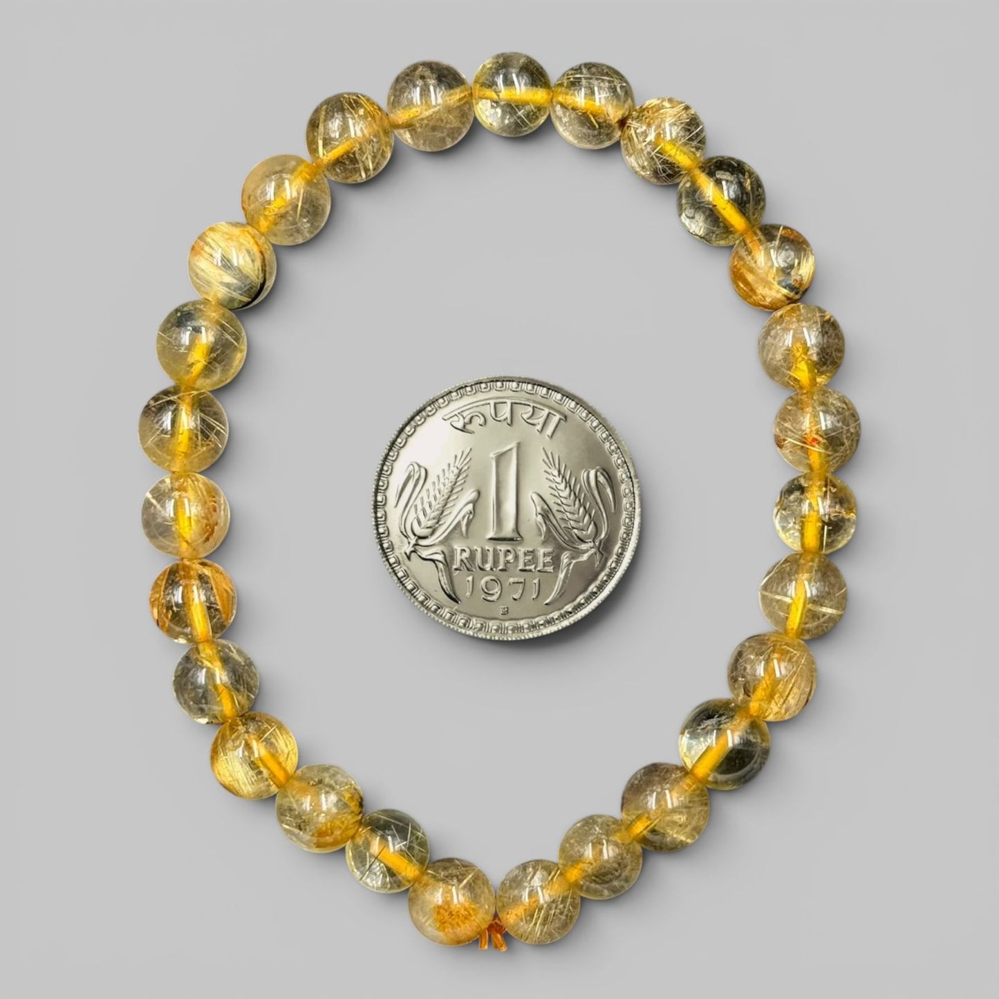 Golden Rutile Quartz Bracelet (Prosperity Crystal)