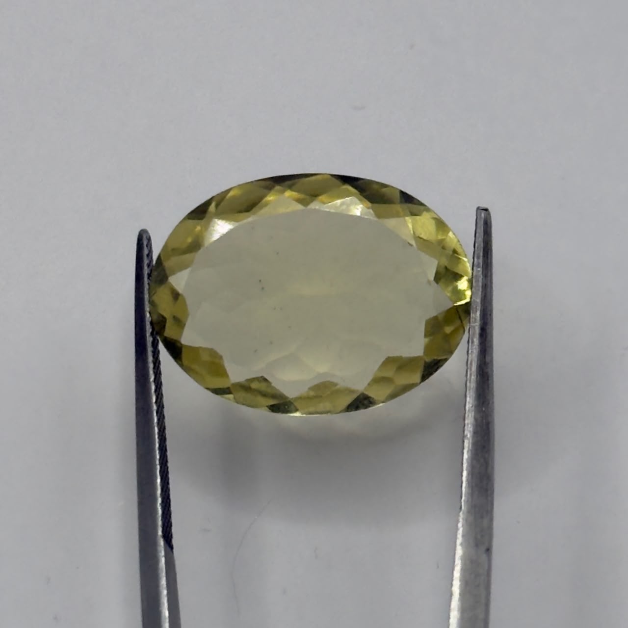 10.15 Carat Lemon Quartz / Green Amethyst Oval Loose Gemstone – Heated Natural Amethyst