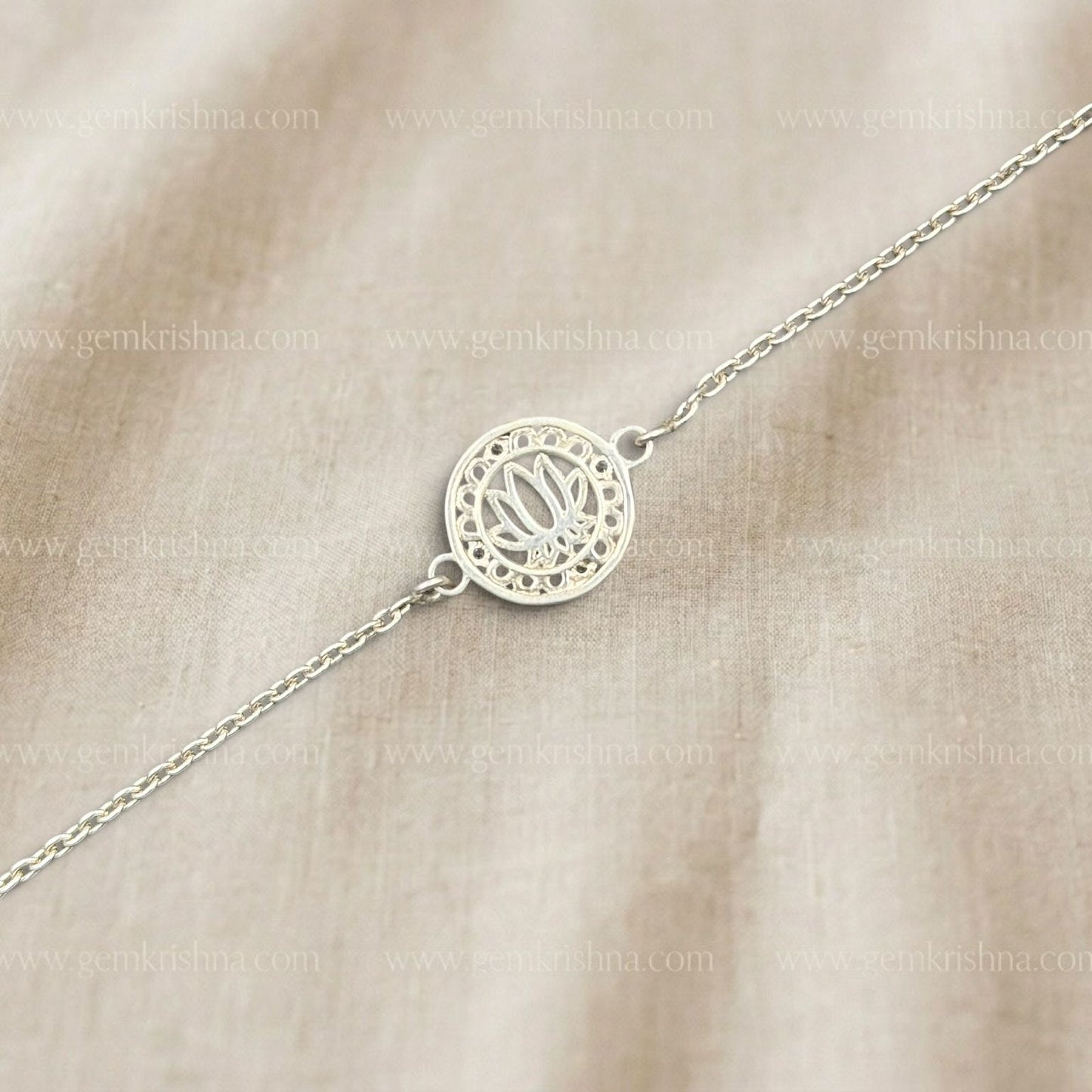 Lotus 925 Silver Bracelet 4 Gram (Purity and Spiritual Harmony)