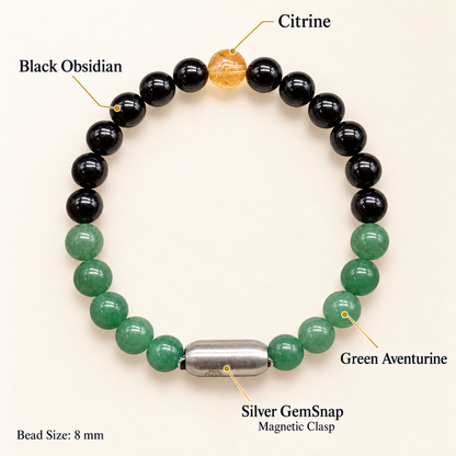 Growth, Confidence & Protection Natural Gemstone Bracelet with GJSPC Certificate | GemKrishna