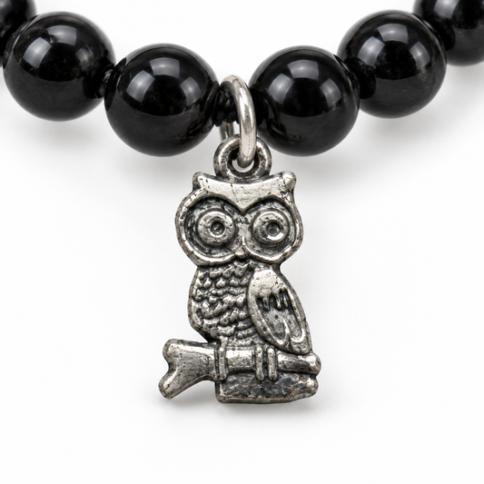 Zinc Owl Charm