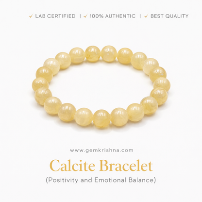 Calcite Bracelet (Positivity and Emotional Balance) premium GemKrishna product cover
