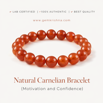 Natural Carnelian Bracelet (Motivation and Confidence) premium GemKrishna product cover