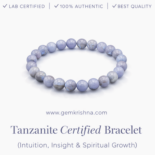 Tanzanite Certified Bracelet (Intuition, Insight & Spiritual Growth) premium GemKrishna product cover