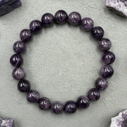 Charoite Star Quality Bracelet 9mm | Emotional Healing and Protection | Best Quality | 100% Natural - GemKrishna