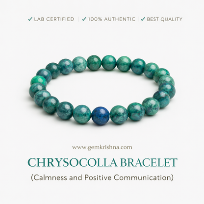 Chrysocolla Bracelet (Calmness and Positive Communication) premium GemKrishna product cover