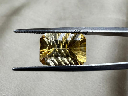 Natural Citrine  Square Cut Stone  5.85 carat