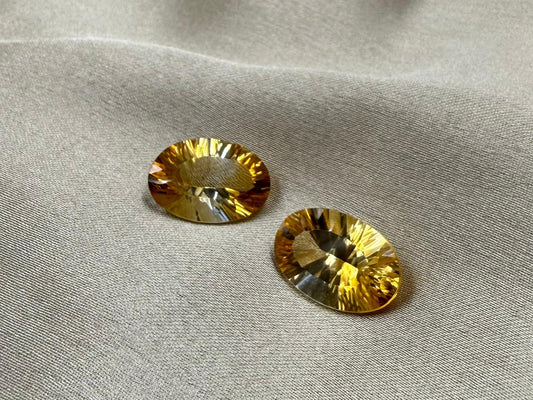 Natural Citrine Pair  5.30 carat each