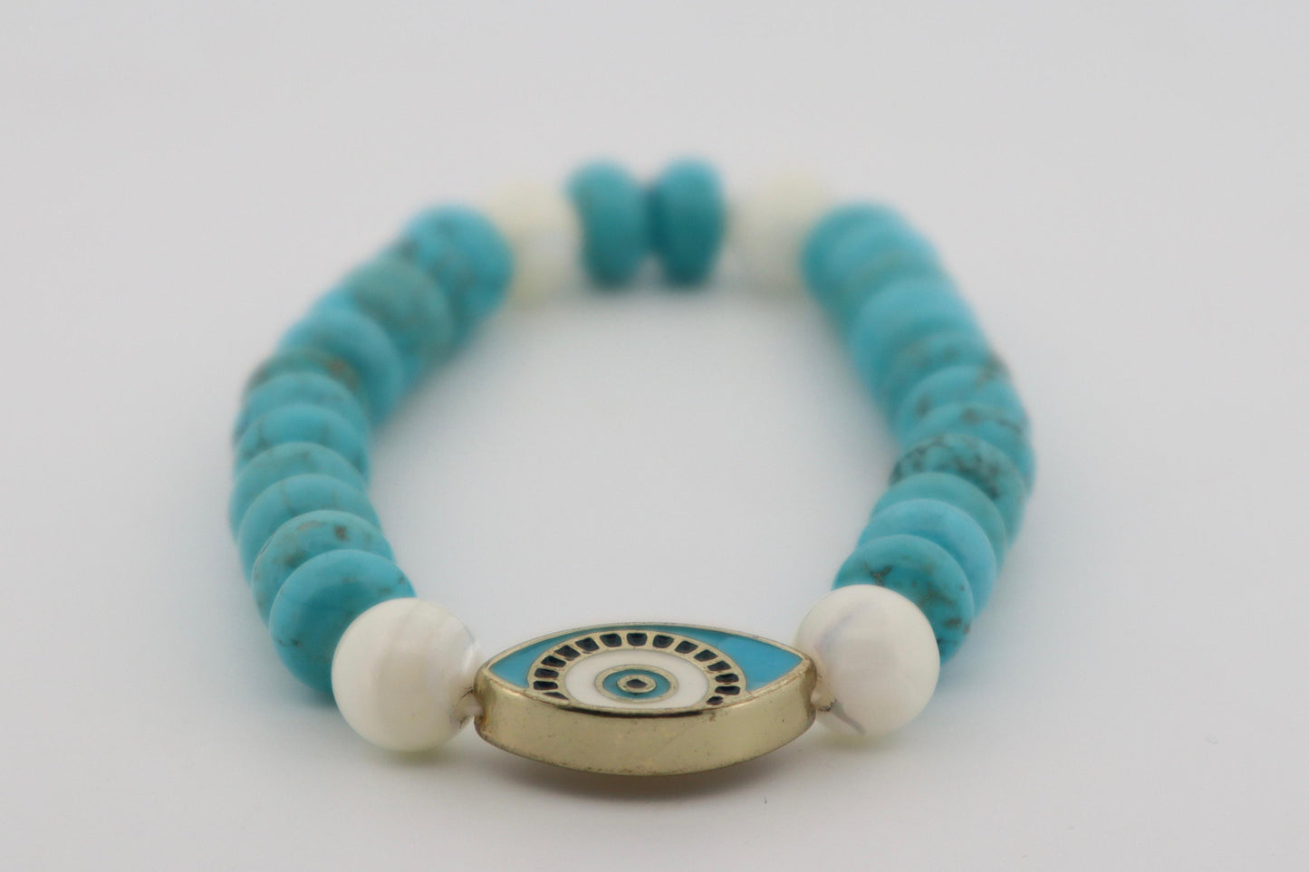 Dyed Magnesite with Evil Eye Bracelet