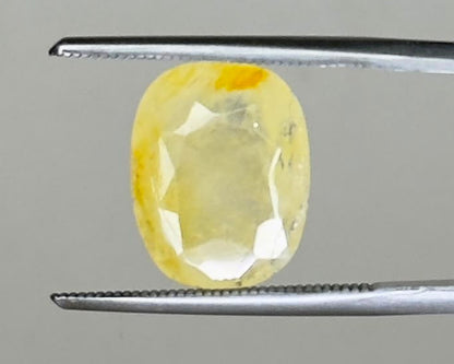 Natural Untreated Yellow Sapphire – 5.90 Carat Cushion Cut | Gemkrishna product video 1