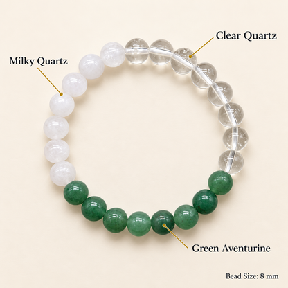 Clarity, Calm & Growth Natural Gemstone Bracelet with GJSPC Certificate | GemKrishna