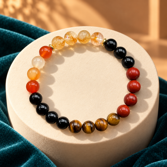 Confidence, Courage & Protection Natural Gemstone Bracelet with Lab Report | GemKrishna