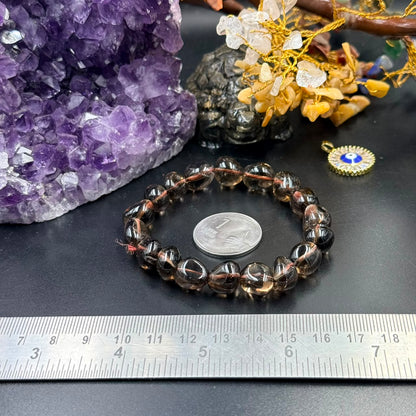 Smoky Quartz Tumble Bracelet (Grounding & Protection)