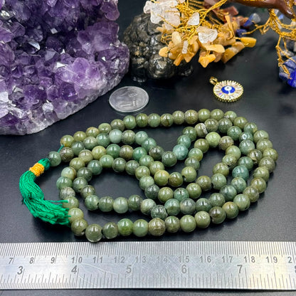 Nephrite Jade Commercial Quality Jaap Mala (Prosperity & Emotional Balance)