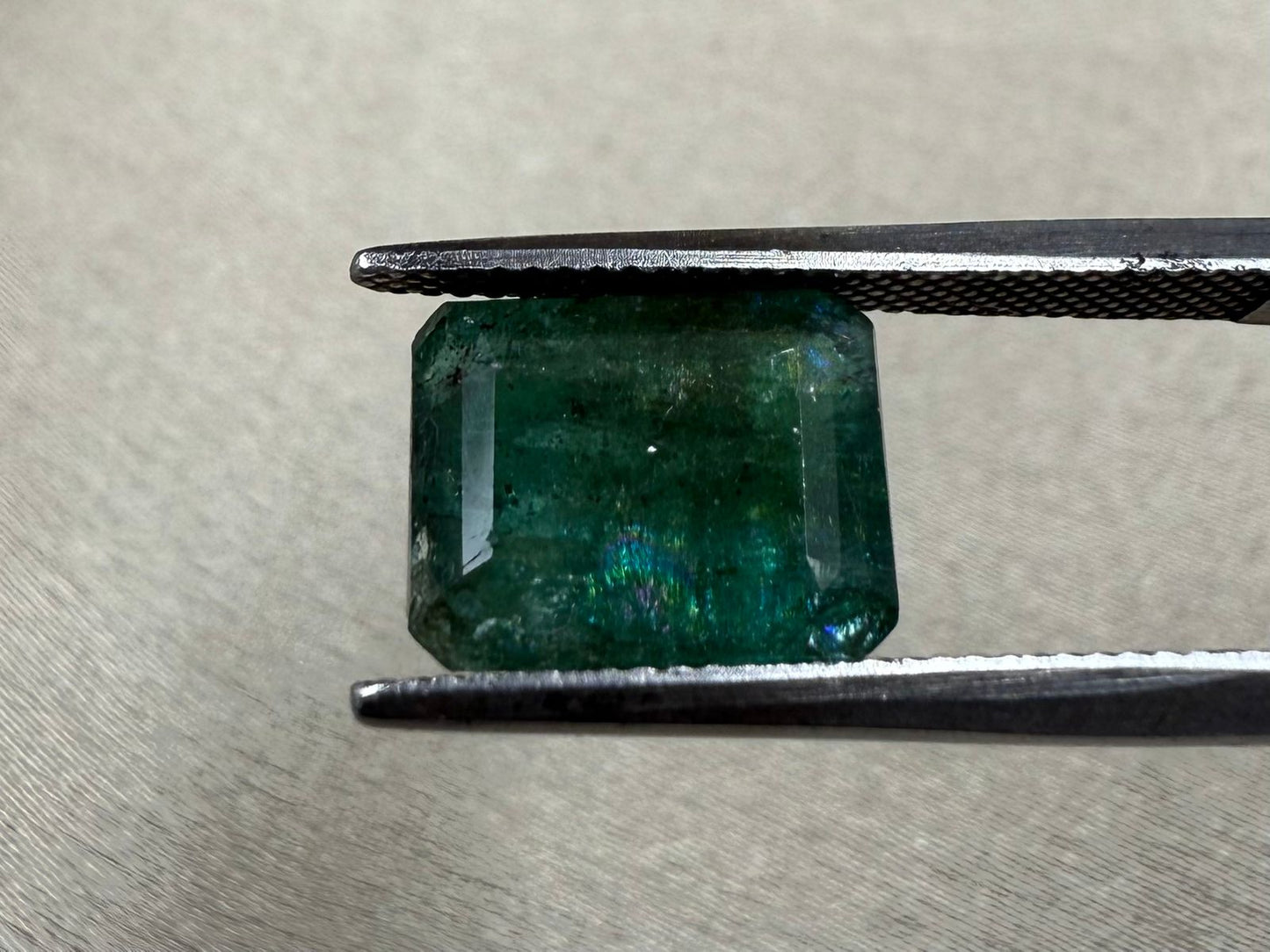 Natural Emerald  Square Shape cut stone  3.70 carat