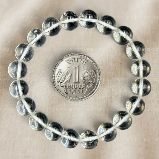 Clear Quartz Bracelet 8–8.50 mm (Clarity and Positive Energy)