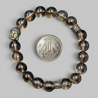 Natural Smoky Quartz Bracelet (Grounding and Protection)