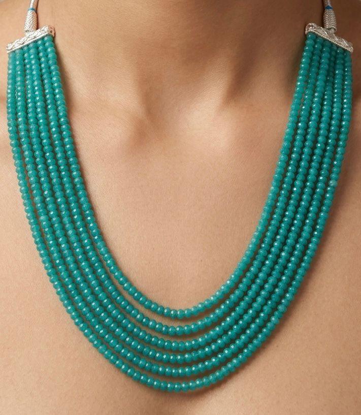 Blue Onyx Mala 6 Lines | Semi Precious Gemstone Beads | Best Quality