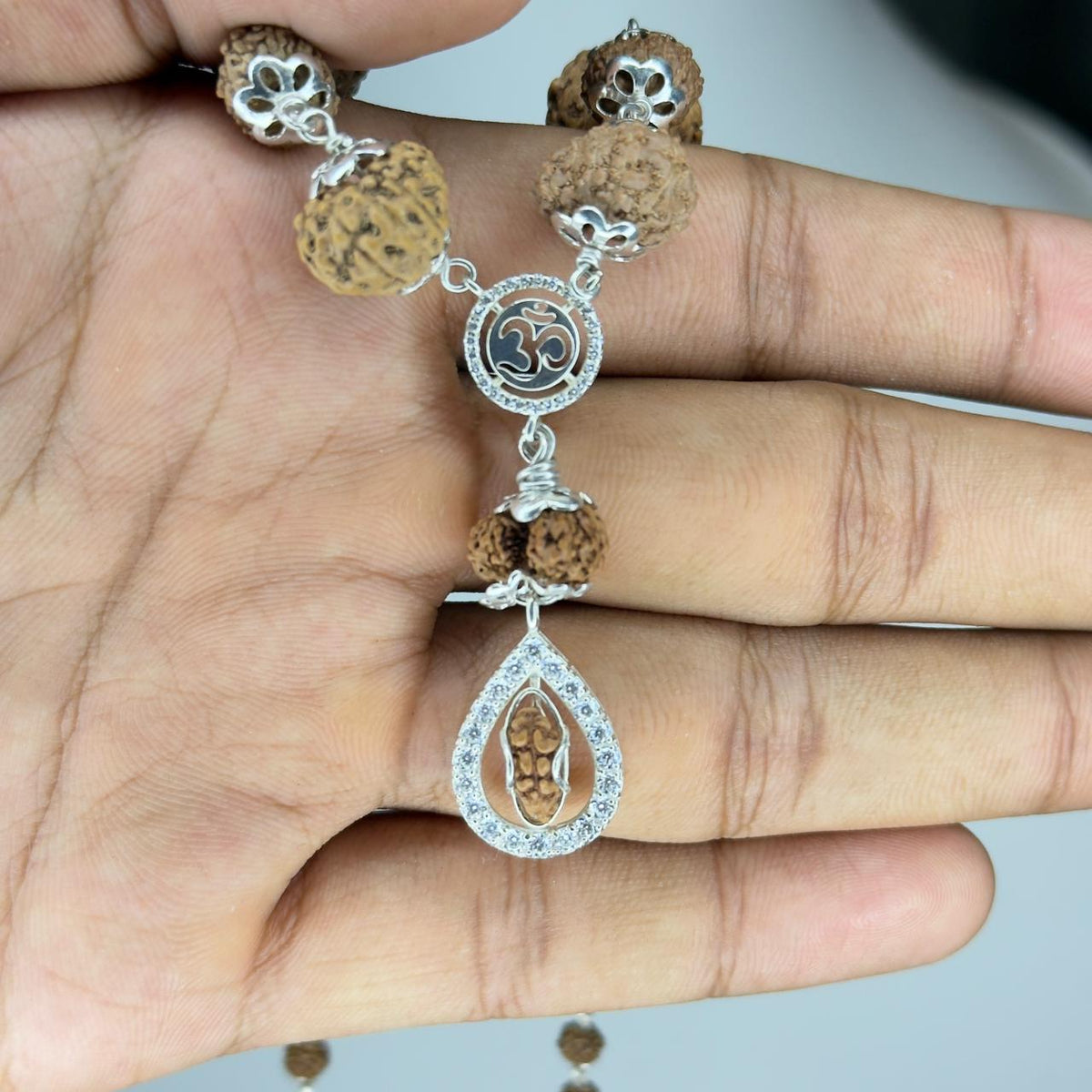 1–14 Mukhi Indonesian Rudraksha Kantha with Gauri Shankar – 25–30 g | GemKrishna