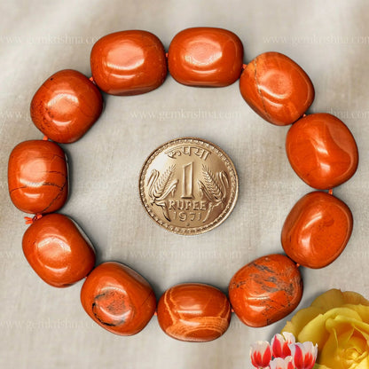 Red Jasper Tumble Bracelet (Strength and Stability)