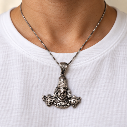925 Silver Balaji Face Pendant – 9 g (Blessings & Prosperity)