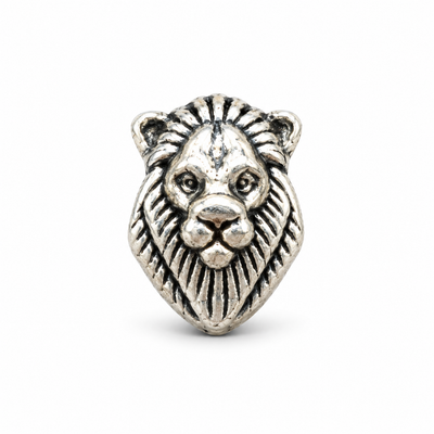 Zinc Lion Head Charm