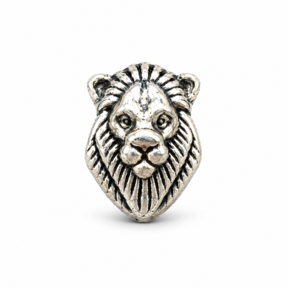Zinc Lion Head Charm