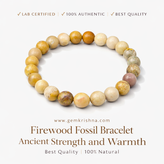 Firewood Fossil Bracelet | Ancient Strength and Warmth | Best Quality | 100% Natural premium GemKrishna product cover