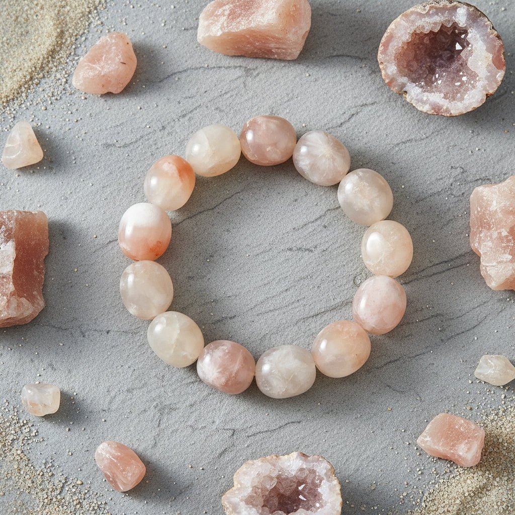 Flower Agate Tumble Bracelet | Growth and Emotional Healing | Best Quality | 100% Natural - GemKrishna
